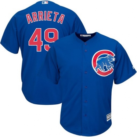 Men's Chicago Cubs Jake Arrieta #44 Royal Blue Cool Base Jersey Men's Chicago Cubs Jake Arrieta #44 Royal Blue Cool Base Jersey