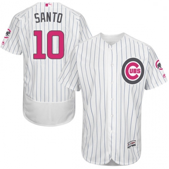 Mens Majestic Chicago Cubs 10 Ron Santo Authentic White 2016 Mothers Day Fashion Flex Base MLB Jersey Mens Majestic Chicago Cubs 10 Ron Santo Authentic White 2016 Mothers Day Fashion Flex Base MLB Jersey
