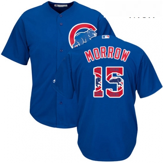 Mens Majestic Chicago Cubs 15 Brandon Morrow Authentic Royal Blue Team Logo Fashion Cool Base MLB Jersey Mens Majestic Chicago Cubs 15 Brandon Morrow Authentic Royal Blue Team Logo Fashion Cool Base MLB Jersey