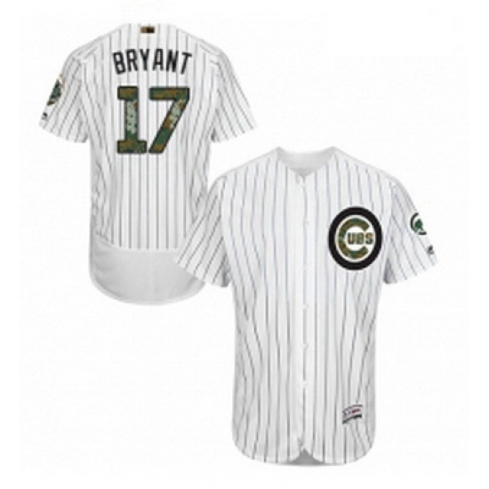 Mens Majestic Chicago Cubs 17 Kris Bryant Authentic White 2016 Memorial Day Fashion Flex Base MLB Jersey Mens Majestic Chicago Cubs 17 Kris Bryant Authentic White 2016 Memorial Day Fashion Flex Base MLB Jersey