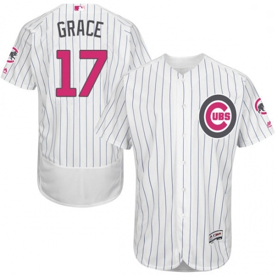 Mens Majestic Chicago Cubs 17 Mark Grace Authentic White 2016 Mothers Day Fashion Flex Base MLB Jersey Mens Majestic Chicago Cubs 17 Mark Grace Authentic White 2016 Mothers Day Fashion Flex Base MLB Jersey