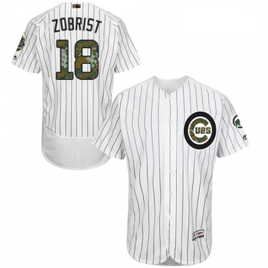 Mens Majestic Chicago Cubs 18 Ben Zobrist Authentic White 2016 Memorial Day Fashion Flex Base MLB Jersey Mens Majestic Chicago Cubs 18 Ben Zobrist Authentic White 2016 Memorial Day Fashion Flex Base MLB Jersey