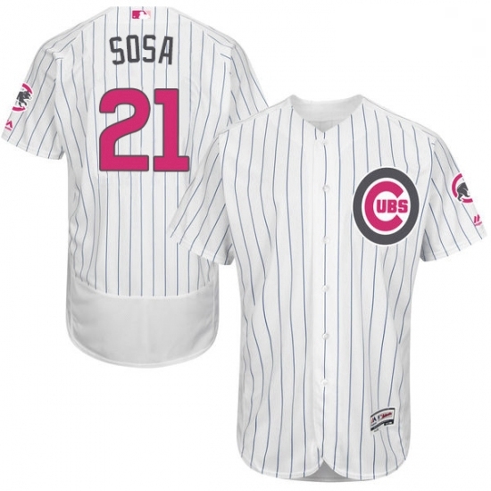 Mens Majestic Chicago Cubs 21 Sammy Sosa Authentic White 2016 Mothers Day Fashion Flex Base MLB Jersey Mens Majestic Chicago Cubs 21 Sammy Sosa Authentic White 2016 Mothers Day Fashion Flex Base MLB Jersey