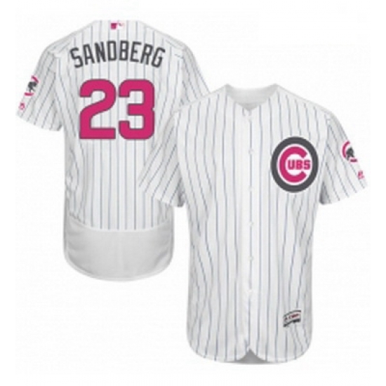 Mens Majestic Chicago Cubs 23 Ryne Sandberg Authentic White 2016 Mothers Day Fashion Flex Base MLB Jersey Mens Majestic Chicago Cubs 23 Ryne Sandberg Authentic White 2016 Mothers Day Fashion Flex Base MLB Jersey