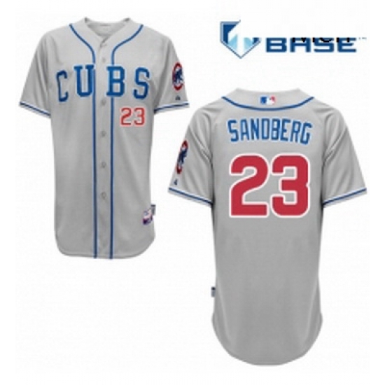 Mens Majestic Chicago Cubs 23 Ryne Sandberg Replica Grey Alternate Road Cool Base MLB Jersey Mens Majestic Chicago Cubs 23 Ryne Sandberg Replica Grey Alternate Road Cool Base MLB Jersey