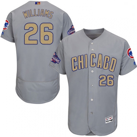 Mens Majestic Chicago Cubs 26 Billy Williams Authentic Gray 2017 Gold Champion Flex Base MLB Jersey Mens Majestic Chicago Cubs 26 Billy Williams Authentic Gray 2017 Gold Champion Flex Base MLB Jersey