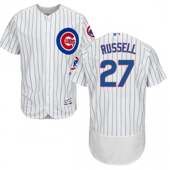 Mens Majestic Chicago Cubs 27 Addison Russell White Home Flex Base Authentic Collection MLB Jersey Mens Majestic Chicago Cubs 27 Addison Russell White Home Flex Base Authentic Collection MLB Jersey