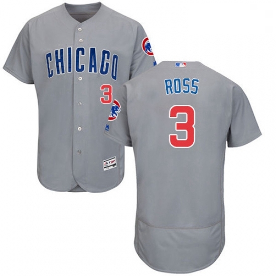 Mens Majestic Chicago Cubs 3 David Ross Grey Road Flexbase Authentic Collection MLB Jersey Mens Majestic Chicago Cubs 3 David Ross Grey Road Flexbase Authentic Collection MLB Jersey