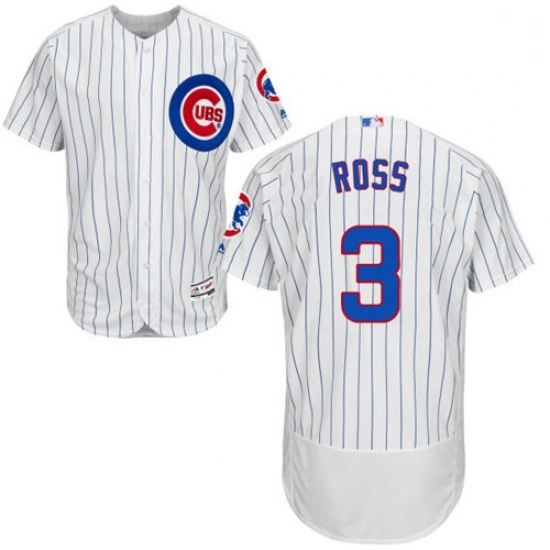Mens Majestic Chicago Cubs 3 David Ross White Home Flexbase Authentic Collection MLB Jersey Mens Majestic Chicago Cubs 3 David Ross White Home Flexbase Authentic Collection MLB Jersey