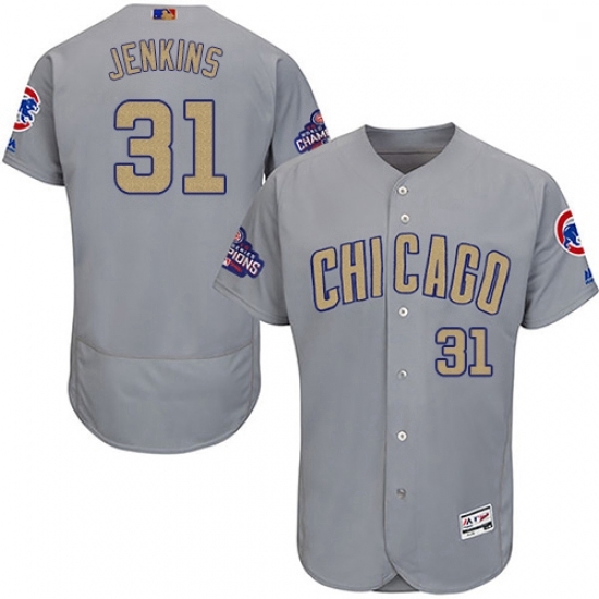 Mens Majestic Chicago Cubs 31 Fergie Jenkins Authentic Gray 2017 Gold Champion Flex Base MLB Jersey Mens Majestic Chicago Cubs 31 Fergie Jenkins Authentic Gray 2017 Gold Champion Flex Base MLB Jersey