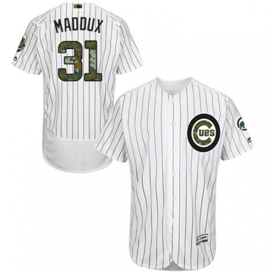 Mens Majestic Chicago Cubs 31 Greg Maddux Authentic White 2016 Memorial Day Fashion Flex Base MLB Jersey Mens Majestic Chicago Cubs 31 Greg Maddux Authentic White 2016 Memorial Day Fashion Flex Base MLB Jersey