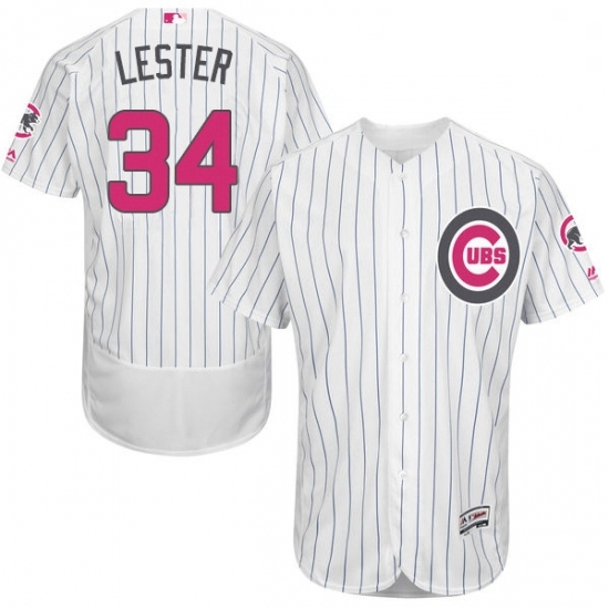 Mens Majestic Chicago Cubs 34 Jon Lester Authentic White 2016 Mothers Day Fashion Flex Base MLB Jersey Mens Majestic Chicago Cubs 34 Jon Lester Authentic White 2016 Mothers Day Fashion Flex Base MLB Jersey