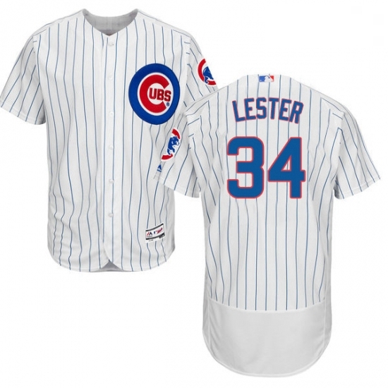 Mens Majestic Chicago Cubs 34 Jon Lester White Home Flex Base Authentic Collection MLB Jersey Mens Majestic Chicago Cubs 34 Jon Lester White Home Flex Base Authentic Collection MLB Jersey