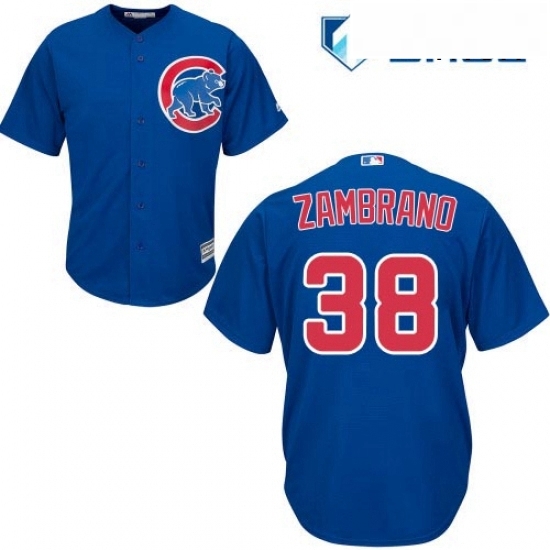 Mens Majestic Chicago Cubs 38 Carlos Zambrano Replica Royal Blue Alternate Cool Base MLB Jersey Mens Majestic Chicago Cubs 38 Carlos Zambrano Replica Royal Blue Alternate Cool Base MLB Jersey