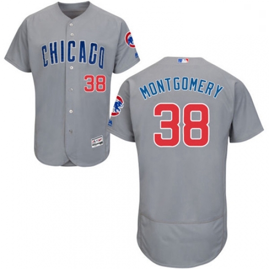 Mens Majestic Chicago Cubs 38 Mike Montgomery Grey Road Flexbase Authentic Collection MLB Jersey Mens Majestic Chicago Cubs 38 Mike Montgomery Grey Road Flexbase Authentic Collection MLB Jersey