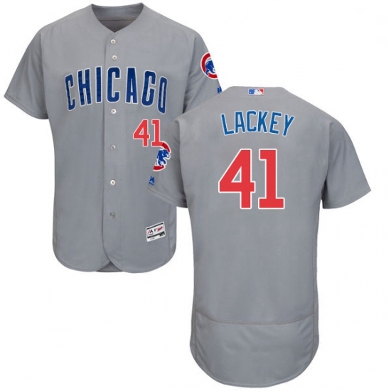 Mens Majestic Chicago Cubs 41 John Lackey Grey Road Flex Base Authentic Collection MLB Jersey Mens Majestic Chicago Cubs 41 John Lackey Grey Road Flex Base Authentic Collection MLB Jersey