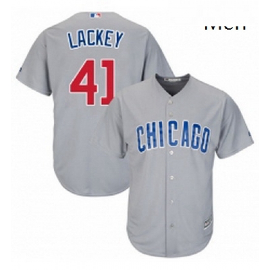 Mens Majestic Chicago Cubs 41 Steve Cishek Replica Grey Road Cool Base MLB Jersey Mens Majestic Chicago Cubs 41 Steve Cishek Replica Grey Road Cool Base MLB Jersey
