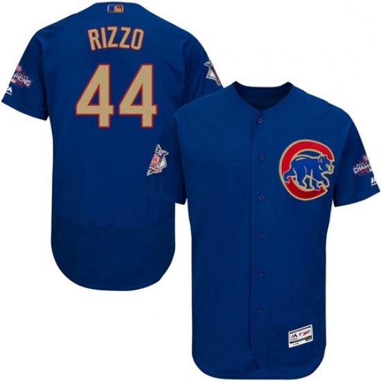 Mens Majestic Chicago Cubs 44 Anthony Rizzo Authentic Royal Blue 2017 Gold Champion Flex Base MLB Jersey Mens Majestic Chicago Cubs 44 Anthony Rizzo Authentic Royal Blue 2017 Gold Champion Flex Base MLB Jersey