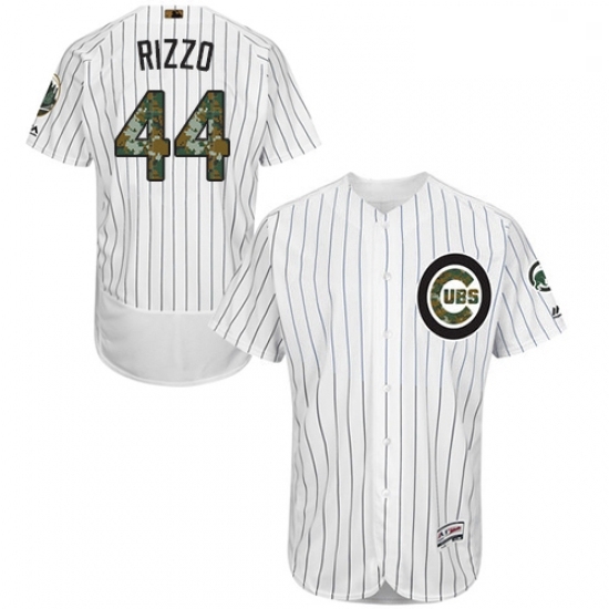 Mens Majestic Chicago Cubs 44 Anthony Rizzo Authentic White 2016 Memorial Day Fashion Flex Base MLB Jersey Mens Majestic Chicago Cubs 44 Anthony Rizzo Authentic White 2016 Memorial Day Fashion Flex Base MLB Jersey