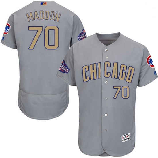 Mens Majestic Chicago Cubs 70 Joe Maddon Authentic Gray 2017 Gold Champion Flex Base MLB Jersey Mens Majestic Chicago Cubs 70 Joe Maddon Authentic Gray 2017 Gold Champion Flex Base MLB Jersey