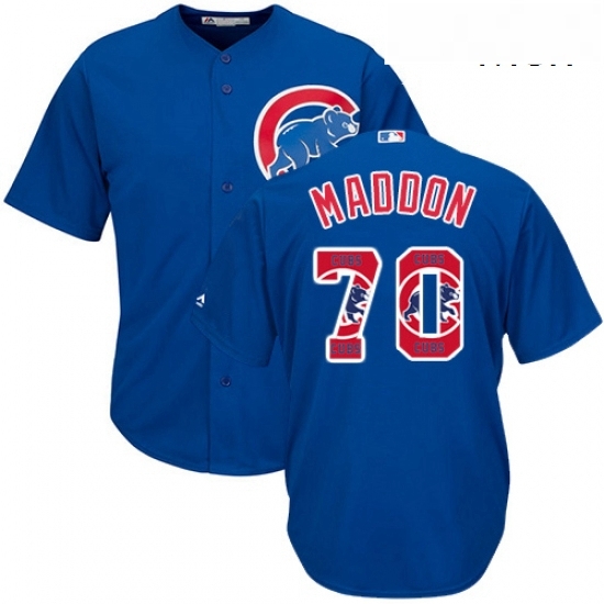 Mens Majestic Chicago Cubs 70 Joe Maddon Authentic Royal Blue Team Logo Fashion Cool Base MLB Jersey Mens Majestic Chicago Cubs 70 Joe Maddon Authentic Royal Blue Team Logo Fashion Cool Base MLB Jersey
