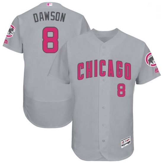 Mens Majestic Chicago Cubs 8 Andre Dawson Grey Mothers Day Flexbase Authentic Collection MLB Jersey Mens Majestic Chicago Cubs 8 Andre Dawson Grey Mothers Day Flexbase Authentic Collection MLB Jersey