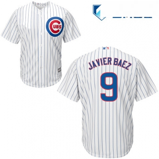 Mens Majestic Chicago Cubs 9 Javier Baez Replica White Home Cool Base MLB Jersey Mens Majestic Chicago Cubs 9 Javier Baez Replica White Home Cool Base MLB Jersey
