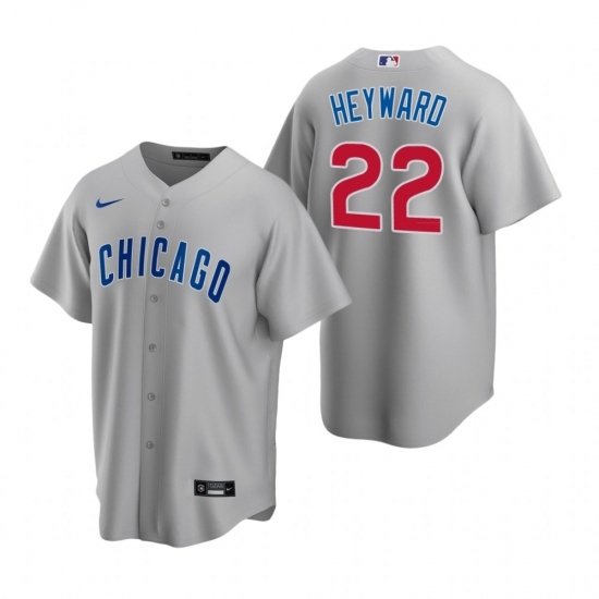 Mens Nike Chicago Cubs 22 Jason Heyward Gray Road Stitched Baseball Jerse Mens Nike Chicago Cubs 22 Jason Heyward Gray Road Stitched Baseball Jerse