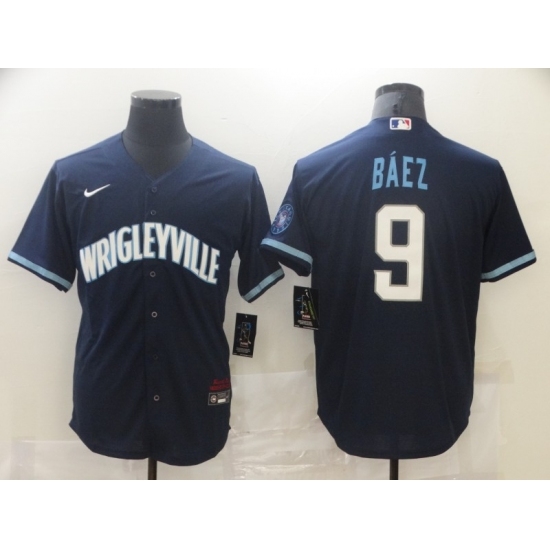 Men's Nike Chicago Cubs #9 Javier Baez Navy Royal Alternate Stitched Baseball Jersey Men's Nike Chicago Cubs #9 Javier Baez Navy Royal Alternate Stitched Baseball Jersey