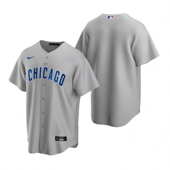 Mens Nike Chicago Cubs Blank Gray Road Stitched Baseball Jersey Mens Nike Chicago Cubs Blank Gray Road Stitched Baseball Jersey