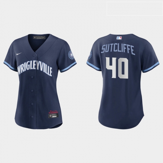 Chicago Cubs 40 Rick Sutcliffe Women Nike 2021 City Connect Navy MLB Jersey Chicago Cubs 40 Rick Sutcliffe Women Nike 2021 City Connect Navy MLB Jersey