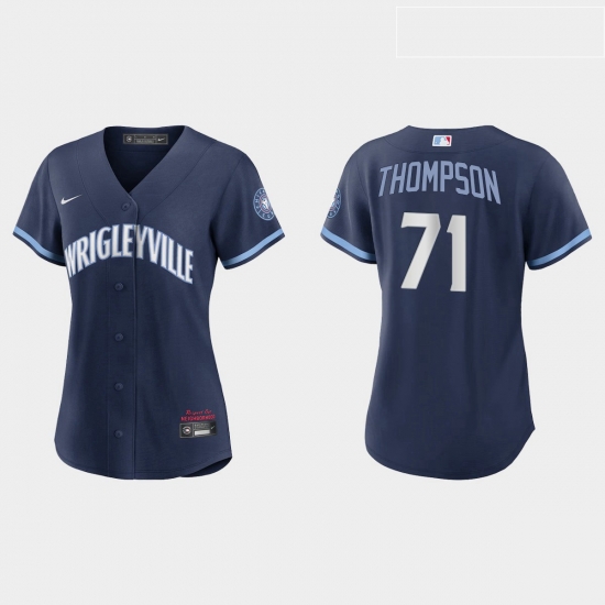 Chicago Cubs 71 Keegan Thompson Women Nike 2021 City Connect Navy MLB Jersey Chicago Cubs 71 Keegan Thompson Women Nike 2021 City Connect Navy MLB Jersey