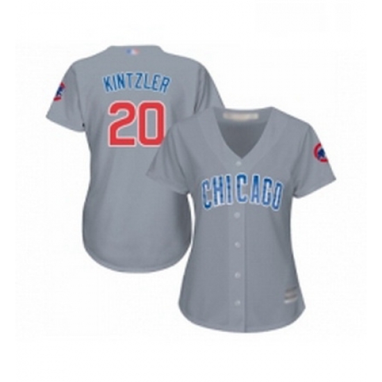Womens Chicago Cubs 20 Brandon Kintzler Authentic Grey Road Baseball Jersey Womens Chicago Cubs 20 Brandon Kintzler Authentic Grey Road Baseball Jersey