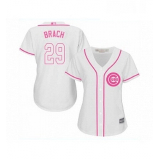 Womens Chicago Cubs 29 Brad Brach Authentic White Fashion Baseball Jersey Womens Chicago Cubs 29 Brad Brach Authentic White Fashion Baseball Jersey