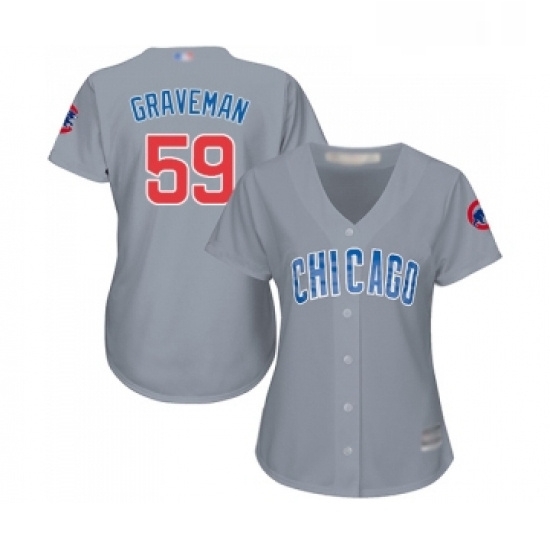 Womens Chicago Cubs 59 Kendall Graveman Authentic Grey Road Baseball Jersey Womens Chicago Cubs 59 Kendall Graveman Authentic Grey Road Baseball Jersey