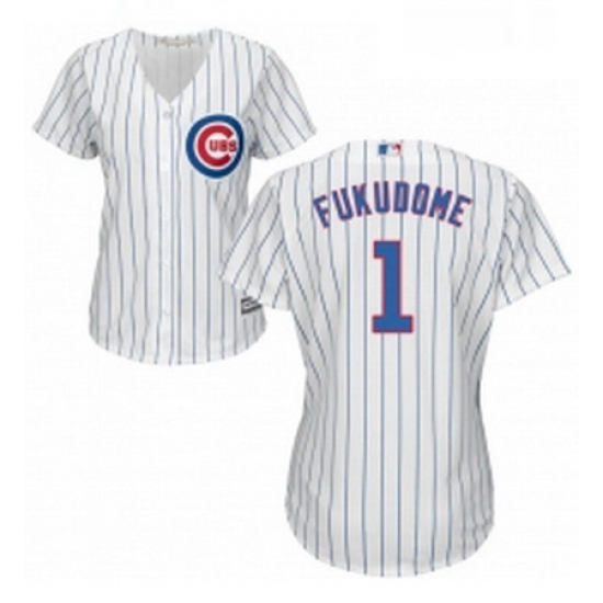 Womens Majestic Chicago Cubs 1 Kosuke Fukudome Replica White Home Cool Base MLB Jersey Womens Majestic Chicago Cubs 1 Kosuke Fukudome Replica White Home Cool Base MLB Jersey
