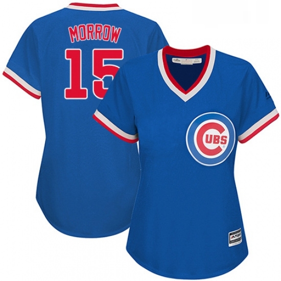 Womens Majestic Chicago Cubs 15 Brandon Morrow Replica Royal Blue Cooperstown MLB Jersey Womens Majestic Chicago Cubs 15 Brandon Morrow Replica Royal Blue Cooperstown MLB Jersey
