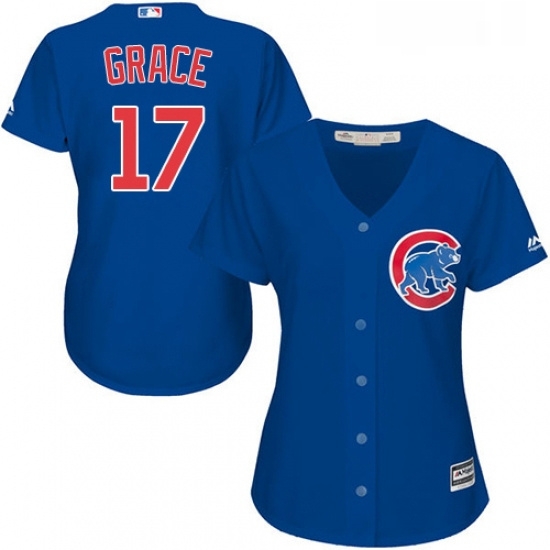 Womens Majestic Chicago Cubs 17 Mark Grace Replica Royal Blue Alternate MLB Jersey Womens Majestic Chicago Cubs 17 Mark Grace Replica Royal Blue Alternate MLB Jersey