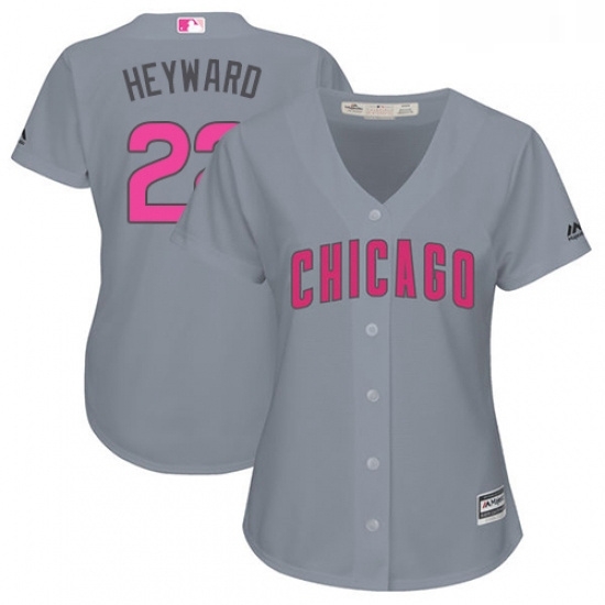 Womens Majestic Chicago Cubs 22 Jason Heyward Authentic Grey Mothers Day Cool Base MLB Jersey Womens Majestic Chicago Cubs 22 Jason Heyward Authentic Grey Mothers Day Cool Base MLB Jersey