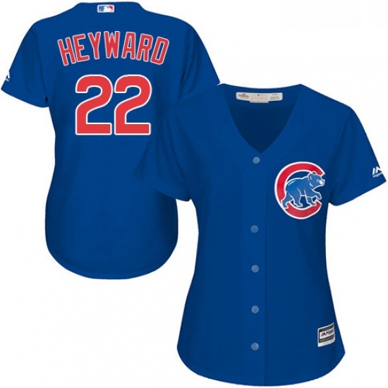 Womens Majestic Chicago Cubs 22 Jason Heyward Replica Royal Blue Alternate MLB Jersey Womens Majestic Chicago Cubs 22 Jason Heyward Replica Royal Blue Alternate MLB Jersey