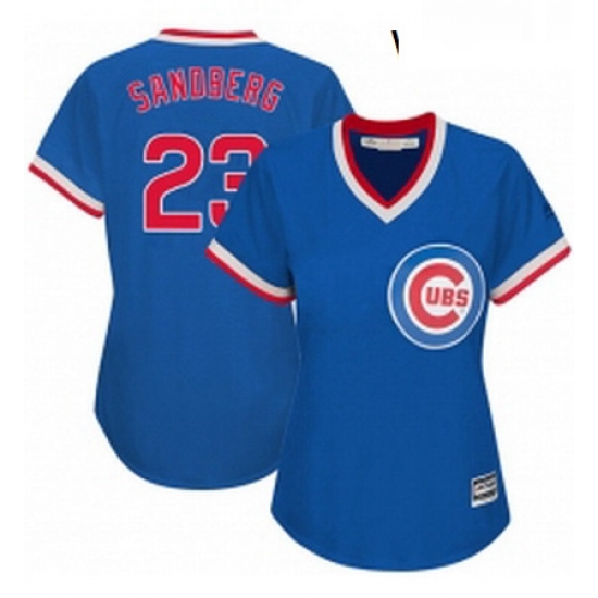 Womens Majestic Chicago Cubs 23 Ryne Sandberg Authentic Royal Blue Cooperstown MLB Jersey Womens Majestic Chicago Cubs 23 Ryne Sandberg Authentic Royal Blue Cooperstown MLB Jersey