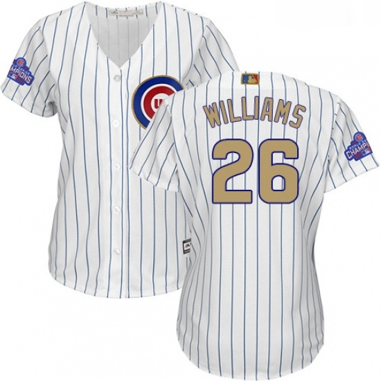 Womens Majestic Chicago Cubs 26 Billy Williams Authentic White 2017 Gold Program MLB Jersey Womens Majestic Chicago Cubs 26 Billy Williams Authentic White 2017 Gold Program MLB Jersey