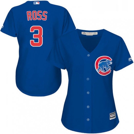 Womens Majestic Chicago Cubs 3 David Ross Replica Royal Blue Alternate MLB Jersey Womens Majestic Chicago Cubs 3 David Ross Replica Royal Blue Alternate MLB Jersey