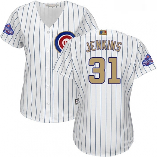 Womens Majestic Chicago Cubs 31 Fergie Jenkins Authentic White 2017 Gold Program MLB Jersey Womens Majestic Chicago Cubs 31 Fergie Jenkins Authentic White 2017 Gold Program MLB Jersey