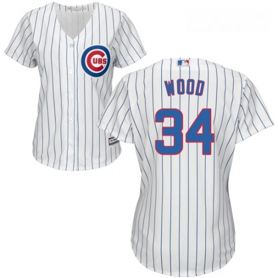 Womens Majestic Chicago Cubs 34 Kerry Wood Authentic White Home Cool Base MLB Jersey Womens Majestic Chicago Cubs 34 Kerry Wood Authentic White Home Cool Base MLB Jersey