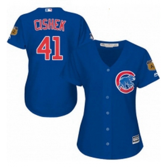 Womens Majestic Chicago Cubs 41 Steve Cishek Replica Royal Blue Alternate MLB Jersey Womens Majestic Chicago Cubs 41 Steve Cishek Replica Royal Blue Alternate MLB Jersey