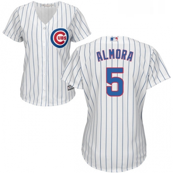 Womens Majestic Chicago Cubs 5 Albert Almora Jr Authentic White Home Cool Base MLB Jersey Womens Majestic Chicago Cubs 5 Albert Almora Jr Authentic White Home Cool Base MLB Jersey