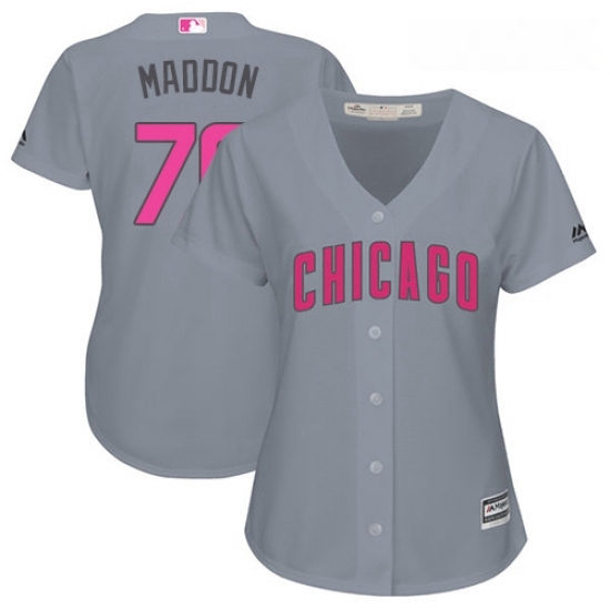 Womens Majestic Chicago Cubs 70 Joe Maddon Authentic Grey Mothers Day Cool Base MLB Jersey Womens Majestic Chicago Cubs 70 Joe Maddon Authentic Grey Mothers Day Cool Base MLB Jersey