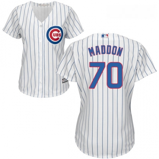 Womens Majestic Chicago Cubs 70 Joe Maddon Replica White Home Cool Base MLB Jersey Womens Majestic Chicago Cubs 70 Joe Maddon Replica White Home Cool Base MLB Jersey