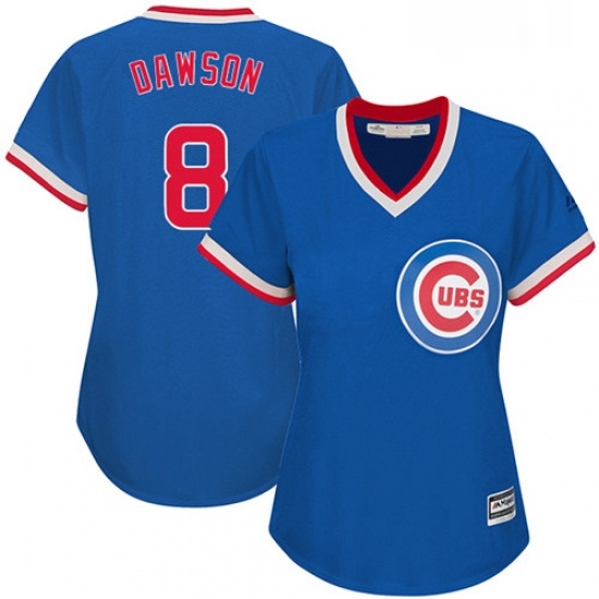 Womens Majestic Chicago Cubs 8 Andre Dawson Authentic Royal Blue Cooperstown MLB Jersey Womens Majestic Chicago Cubs 8 Andre Dawson Authentic Royal Blue Cooperstown MLB Jersey